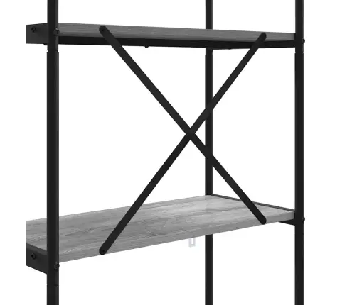 Grāmatu Plaukts Pelēka Sonomas Ozola 80 X 30 X 146 Cm Vidaxl