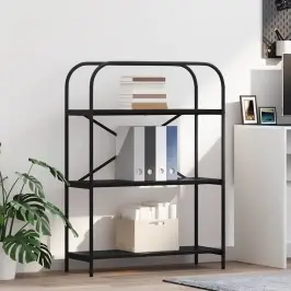 Raamatukapp Must Tamm 80 X 30 X 109 Cm Tehispuit