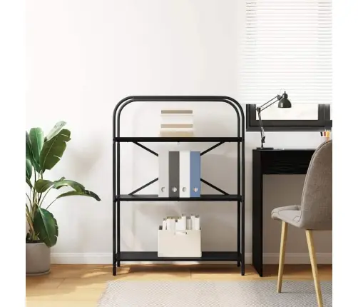 Raamatukapp Must Tamm 80 X 30 X 109 Cm Tehispuit