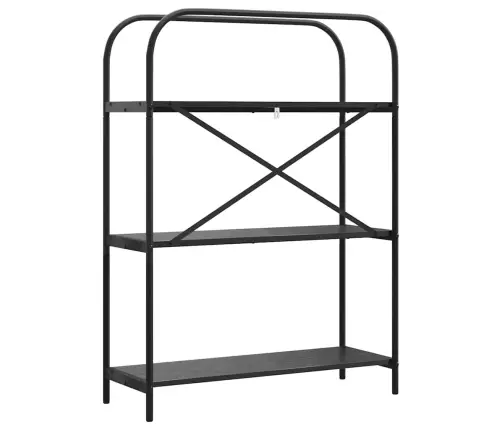 Raamatukapp Must Tamm 80 X 30 X 109 Cm Tehispuit