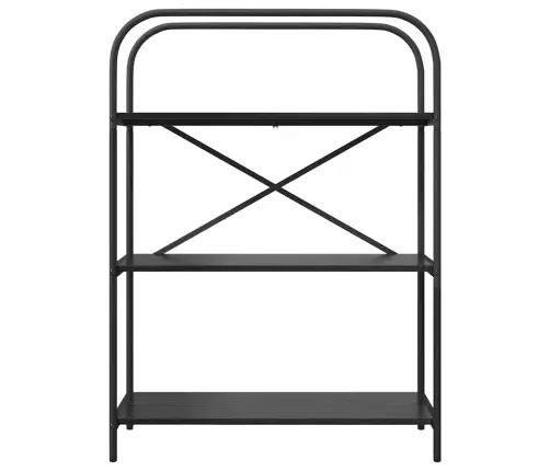 Raamatukapp Must Tamm 80 X 30 X 109 Cm Tehispuit