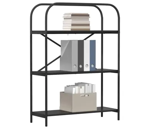 Raamatukapp Must Tamm 80 X 30 X 109 Cm Tehispuit