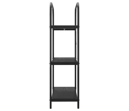 Raamatukapp Must Tamm 80 X 30 X 109 Cm Tehispuit