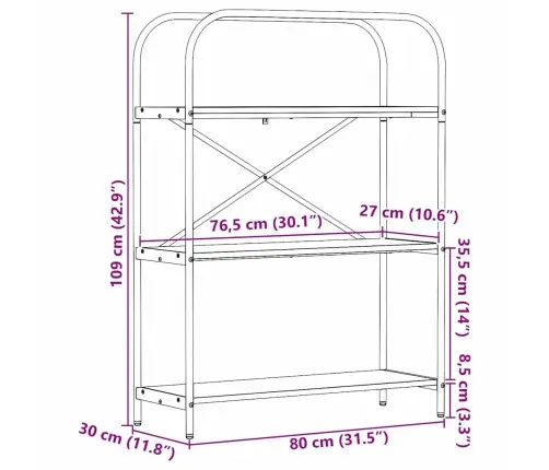Raamatukapp Käsitöötamm 80 X 30 X 109 Cm Tehispuit