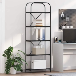 Grāmatu Plaukts Melns Ozols 60 X 30 X 183 Cm Inženierijas Koks Vidaxl