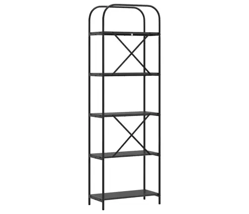 Grāmatu Plaukts Melns Ozols 60 X 30 X 183 Cm Inženierijas Koks Vidaxl