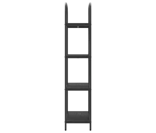 Grāmatu Plaukts Melns Ozols 60 X 30 X 146 Cm Inženierijas Koks Vidaxl