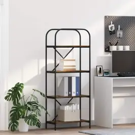 Grāmatu Plaukts Dūmakaina Ozolkoka 60 X 30 X 146 Cm Vidaxl