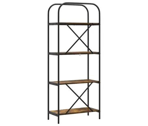 Grāmatu Plaukts Dūmakaina Ozolkoka 60 X 30 X 146 Cm Vidaxl