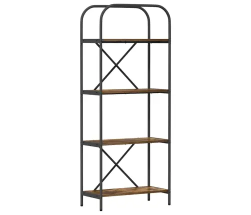 Grāmatu Plaukts Dūmakaina Ozolkoka 60 X 30 X 146 Cm Vidaxl