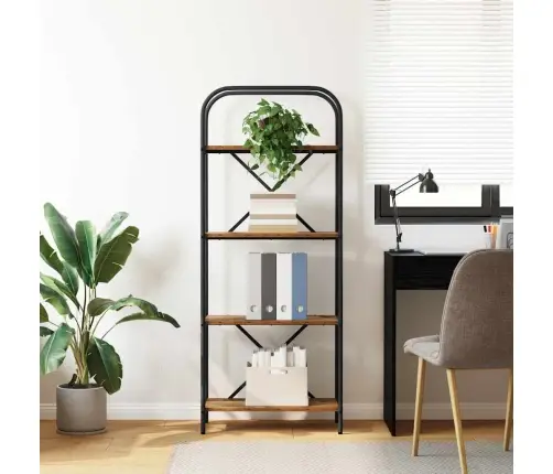 Grāmatu Plaukts Vecs Koks 60 X 30 X 146 Cm Inženierijas Koks Vidaxl