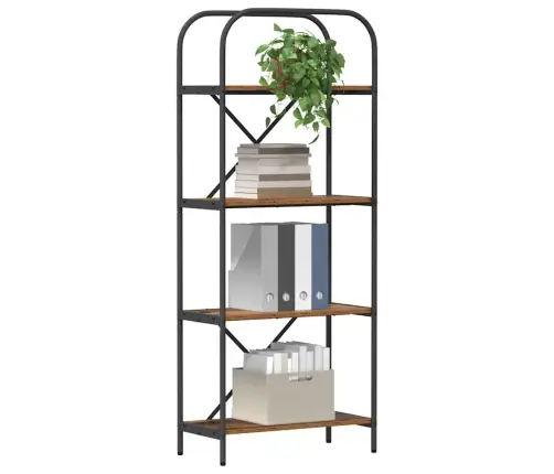 Grāmatu Plaukts Vecs Koks 60 X 30 X 146 Cm Inženierijas Koks Vidaxl