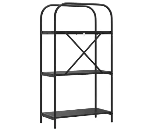 Raamatukapp Must Tamm 60 X 30 X 109 Cm Tehispuit