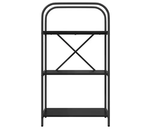 Raamatukapp Must Tamm 60 X 30 X 109 Cm Tehispuit