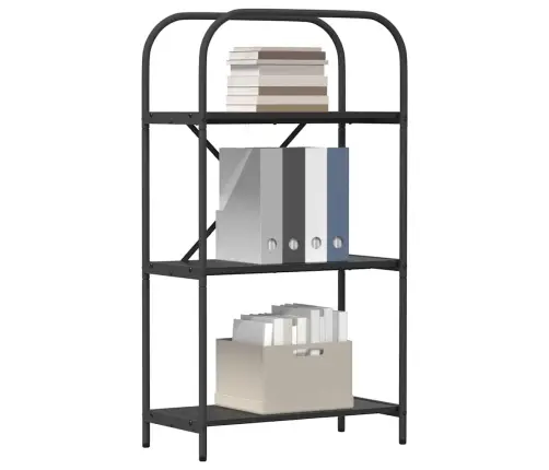 Raamatukapp Must Tamm 60 X 30 X 109 Cm Tehispuit