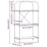Raamatukapp Must Tamm 60 X 30 X 109 Cm Tehispuit