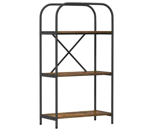 Knygų Lentyna Dūminio Ąžuolo 60 X 30 X 109 Cm Apdirbta Mediena