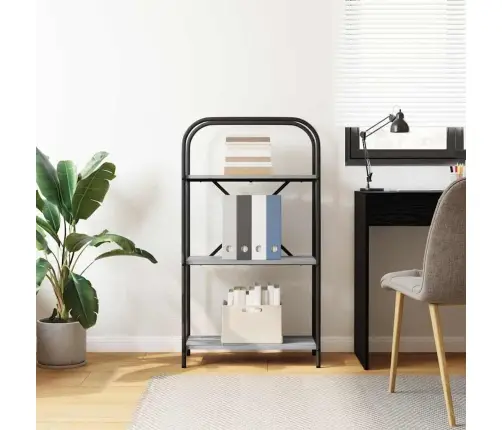 Grāmatu Plaukts Pelēka Sonomas Ozola 60 X 30 X 109 Cm Vidaxl