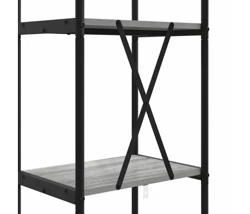 Grāmatu Plaukts Pelēka Sonomas Ozola 40 X 30 X 183 Cm Vidaxl