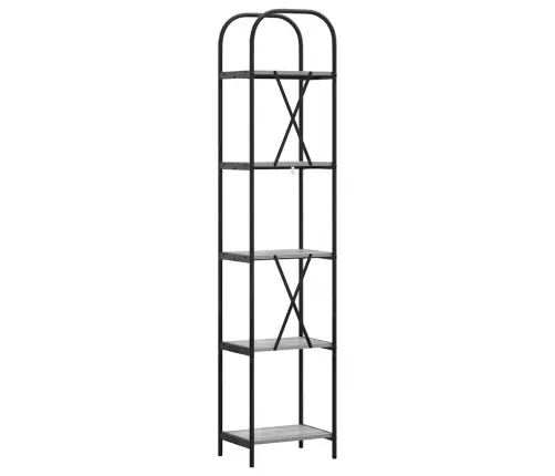 Grāmatu Plaukts Pelēka Sonomas Ozola 40 X 30 X 183 Cm Vidaxl