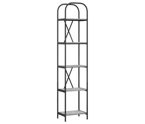 Grāmatu Plaukts Pelēka Sonomas Ozola 40 X 30 X 183 Cm Vidaxl