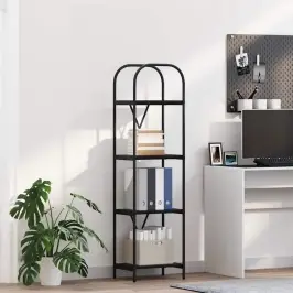 Raamatukapp Must Tamm 40 X 30 X 146 Cm Tehispuit