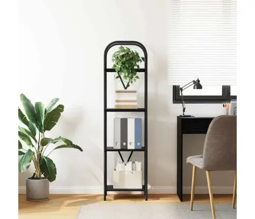 Raamatukapp Must Tamm 40 X 30 X 146 Cm Tehispuit