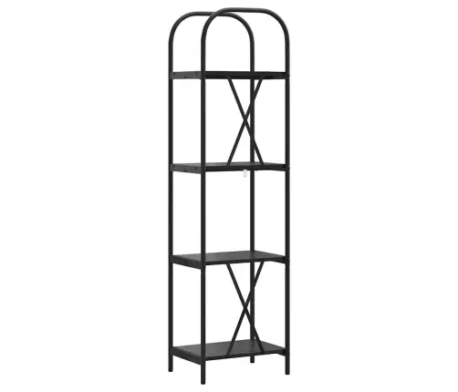 Raamatukapp Must Tamm 40 X 30 X 146 Cm Tehispuit