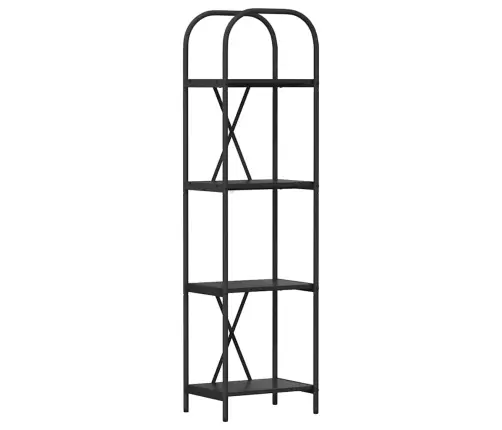 Raamatukapp Must Tamm 40 X 30 X 146 Cm Tehispuit