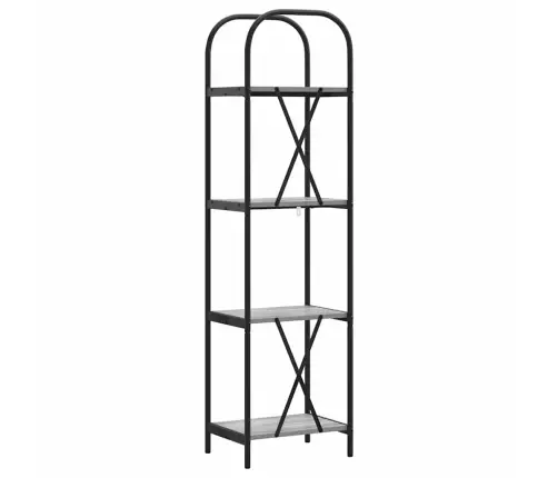 Grāmatu Plaukts Pelēka Sonomas Ozola 40 X 30 X 146 Cm Vidaxl