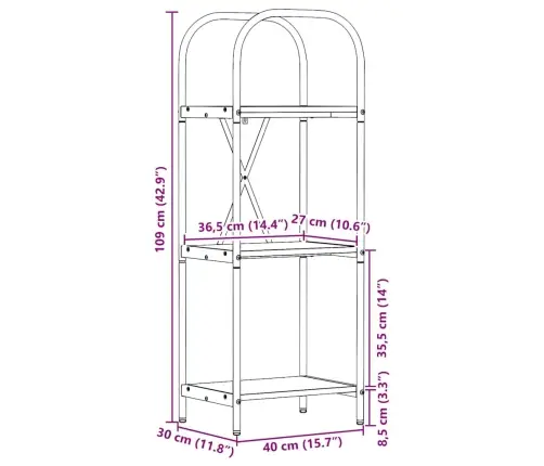 Grāmatu Plaukts Vecs Koks 40 X 30 X 109 Cm Inženierijas Koks Vidaxl