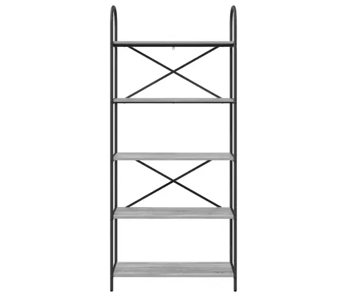 Grāmatu Plaukts Pelēka Sonomas Ozola 80 X 30 X 183 Cm Vidaxl