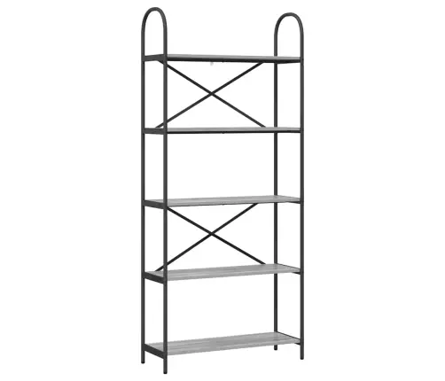 Grāmatu Plaukts Pelēka Sonomas Ozola 80 X 30 X 183 Cm Vidaxl