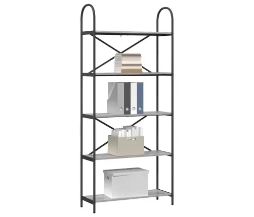 Grāmatu Plaukts Pelēka Sonomas Ozola 80 X 30 X 183 Cm Vidaxl