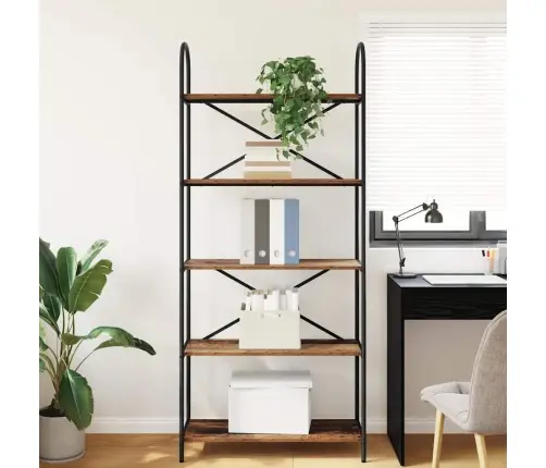 Knygų Lentyna Sena Mediena 80 X 30 X 183 Cm Apdirbta Mediena