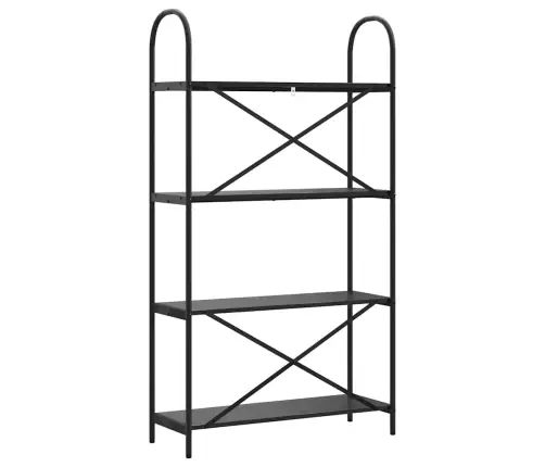 Grāmatu Plaukts Melns Ozols 80 X 30 X 146 Cm Inženierijas Koks Vidaxl