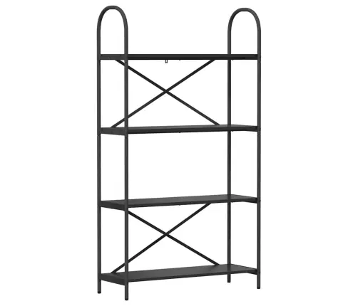 Grāmatu Plaukts Melns Ozols 80 X 30 X 146 Cm Inženierijas Koks Vidaxl