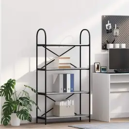 Grāmatu Plaukts Pelēka Sonomas Ozola 80 X 30 X 146 Cm Vidaxl