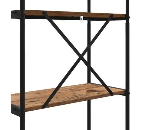 Grāmatu Plaukts Vecs Koks 80 X 30 X 146 Cm Inženierijas Koks Vidaxl