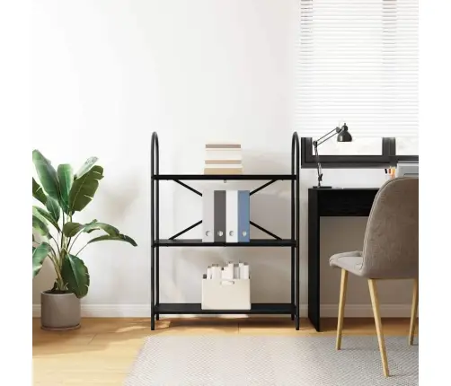 Grāmatu Plaukts Melns Ozols 80 X 30 X 109 Cm Inženierijas Koks Vidaxl