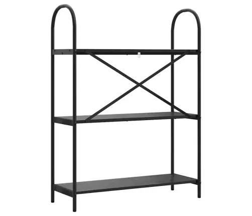 Grāmatu Plaukts Melns Ozols 80 X 30 X 109 Cm Inženierijas Koks Vidaxl