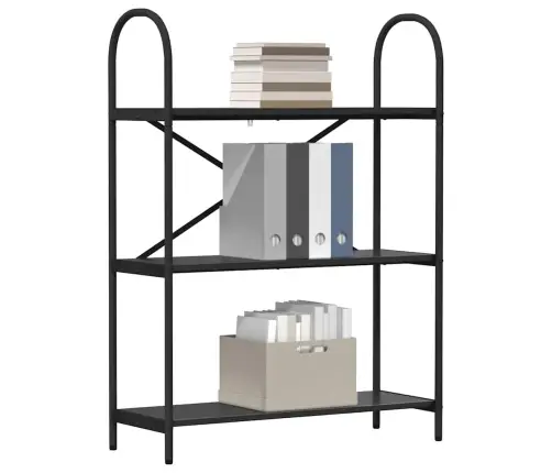 Grāmatu Plaukts Melns Ozols 80 X 30 X 109 Cm Inženierijas Koks Vidaxl