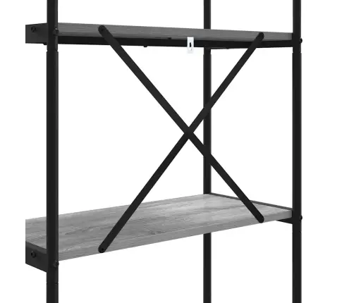 Grāmatu Plaukts Pelēka Sonomas Ozola 80 X 30 X 109 Cm Vidaxl