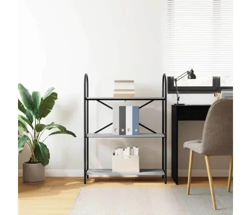 Grāmatu Plaukts Pelēka Sonomas Ozola 80 X 30 X 109 Cm Vidaxl