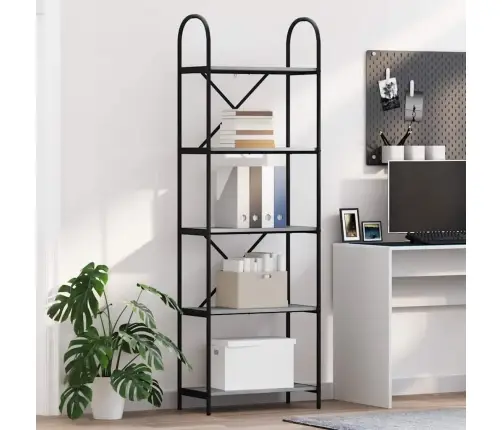Grāmatu Plaukts Pelēka Sonomas Ozola 60 X 30 X 183 Cm Vidaxl
