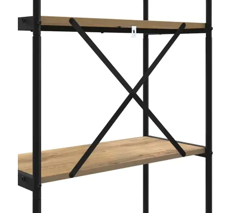 Knygų Lentyna Artisano Ąžuolo 60 X 30 X 183 Cm Apdirbta Mediena