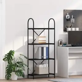 Grāmatu Plaukts Melns Ozols 60 X 30 X 146 Cm Inženierijas Koks Vidaxl