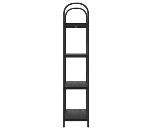 Grāmatu Plaukts Melns Ozols 60 X 30 X 146 Cm Inženierijas Koks Vidaxl