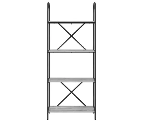 Grāmatu Plaukts Pelēka Sonomas Ozola 60 X 30 X 146 Cm Vidaxl