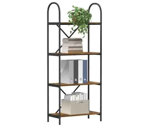 Grāmatu Plaukts Vecs Koks 60 X 30 X 146 Cm Inženierijas Koks Vidaxl